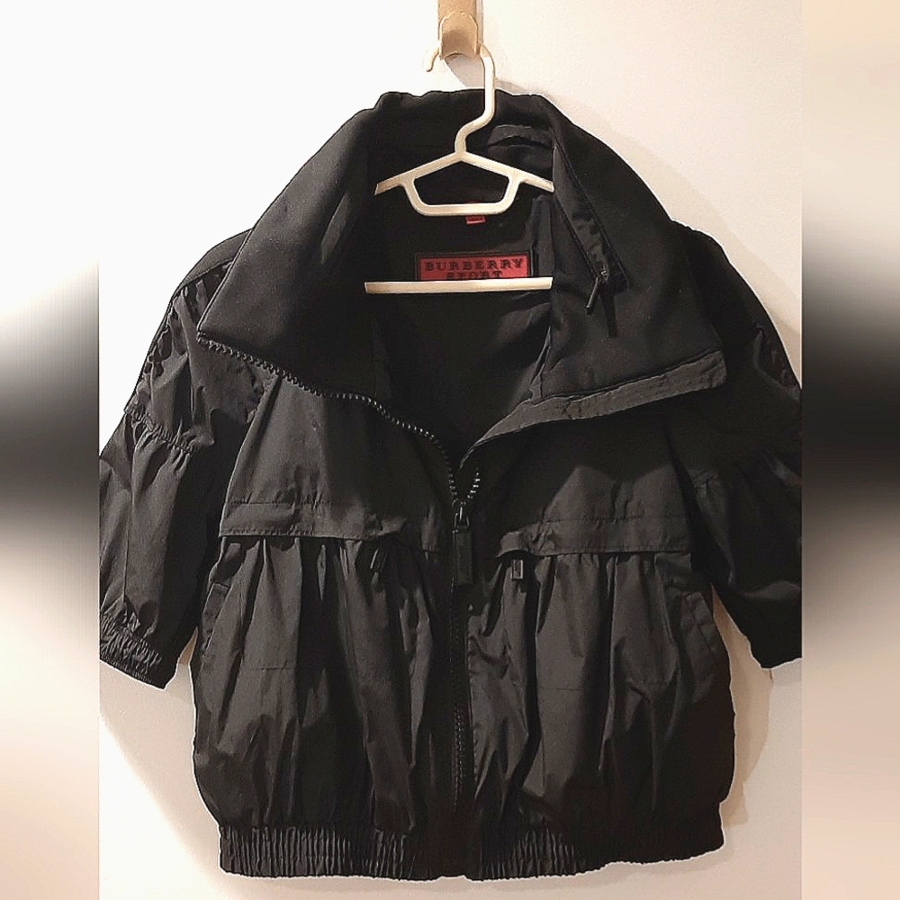 ⛵️BURBERRY Sport⛵️Black Cropped, Windbreaker Sport Jacket